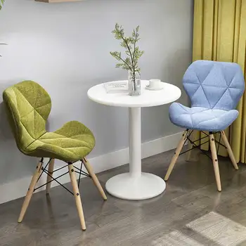 H1 1pcs Moderný minimalistický jedálenské stoličky domov reštaurácia stoličky počítač stoličky z masívu Nordic obývacia izba stoličky tvoria Stoličky