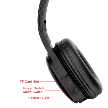H1 Bezdrôtové Bluetooth Slúchadlá HIFI Stereo Slúchadlá Over-ear Šumu Herné Slúchadlá s Mikrofónom Podpora TF Kariet