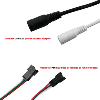 H118E Bluetooth led controller Magic SPI,pre všetky druhy IC pixelov svetlá WS2801 WS2811 WS2812B pixel Pásy APP Riadenie 5V-12V