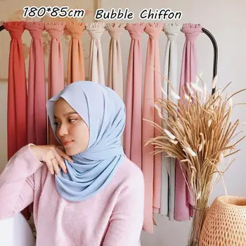 H29 10pcs Najvyššej kvality 180*85 cm Veľká veľkosť bubliny šifón hidžáb ženy šatku šály, šatky čelenka môžete vybrať farby
