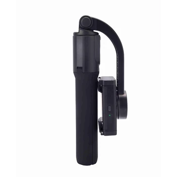 H5 Ručné Stabilizátor Statív Selfie Stick Držiteľ Gimbal Stabilizátor so Stojanom pre iPhone/ Android Smartphone-Black