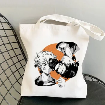 Haikyuu nákupní taška eko bavlna plátno bolso nakupovanie kabelka, taška handričkou tote čistý bolsas ecologicas cabas