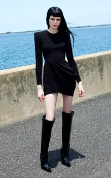 Halinfer Ženy Zimné Sexy Dlhý Rukáv, Čierna Bodycon Obväz Šaty 2020 Dizajnér Elegantné Party Šaty Vestido