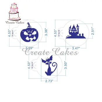 Halloween Cookies Vzorkovníka Nastaviť Fondant Tortu Plastové Šablóny pre Cupcake Dekorácie, Šablóny Formy Cake Zdobenie Nástroje Pečenie