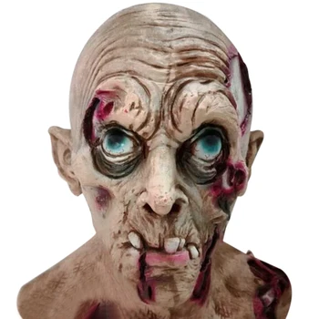 Halloween Horror Maska strašidelný dom latex dospelých rekvizity zombie diabol tesáky Zubného kazu suché mŕtvolu starého strašidelné hlavu masku strany Prop