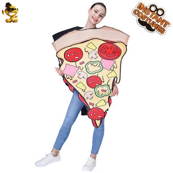 Halloween Kostýmy pre Ženy Plátok Pizza Oblečenie Hranie Rolí Mužov Hovädzieho mäsa, Zeleniny Jumpsuit Dospelých Purim Kostým