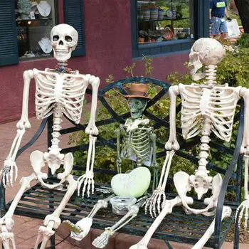 Halloween lebky, kosti Poseable Celý Život Veľkosť Ľudskej Kostry Halloween Dekorácie, Party Vrtule 40 CM