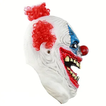 Halloween Masky Veľké Ústa Horor Klaun Joker Latexová Maska s Červenými Vlasy Parochňa Halloween Party, Vianočné, Veľkonočné Cosplay Kostým, Rekvizity