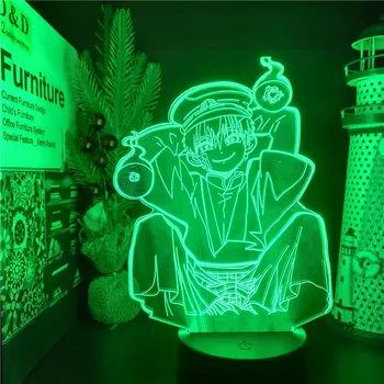 Hanako Kun 3D Nočné Svetlo Wc-Viazané Anime Lampa Domáce Dekorácie, Osvetlenie, Spálňa Decor Čítanie Tvorivé Lampara Deti Darček Lampe