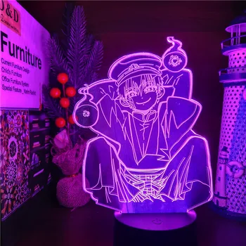 Hanako Kun 3D Nočné Svetlo Wc-Viazané Anime Lampa Domáce Dekorácie, Osvetlenie, Spálňa Decor Čítanie Tvorivé Lampara Deti Darček Lampe