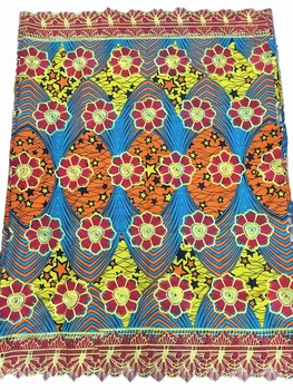 H&Q najnovšie vosk africain textílie s batik čipky 6 metrov/kus výšivky nigérijský guipure šnúrky vo vode rozpustná bavlnené tkaniny
