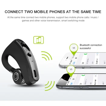 Handsfree Business V9 Bluetooth Slúchadlá S Mikrofónom Hlasové Ovládanie Bezdrôtové Slúchadlá Bluetooth Headset Pre Pohon Potlačením Hluku