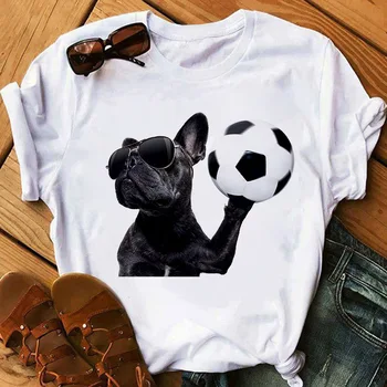 Harajuku žien hudby psa tlač T-shirt letné módy zábavné športové dog T shirt bežné krátke rukávy žena Tričko oblečenie