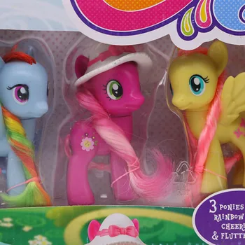 Hasbro Môj Malý Pony Obrázok Hračky Šťastný Čas Pony Bábiky Hračky Vyhovovali Anime Akcie Obrázok Hračky Zberateľskú Modelu Deti Vianočné Darčeky