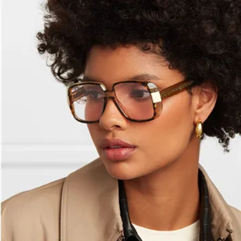 HBK Unisex Pilot Námestie slnečné Okuliare Big Rám Vintage Ženy, Mužov Značky Dizajnér 2018 Nové Módne Trendy Slnečné Okuliare Okuliare UV400