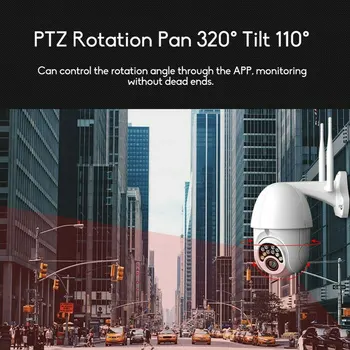 HD 1080P WIFI PTZ IP Kamera, Bezdrôtové Wifi Vonkajšie Home Security Kamera Nočného Videnia 2MP Dohľadu Sieťová Kamera