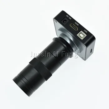 HD 38MP 2K 1080P 60fps HDMI USB Video Mikroskopom Kamera+100X 130X 180X 300X 400X 600 X Nastaviteľné Zväčšenie Zoomu C-mount Objektív