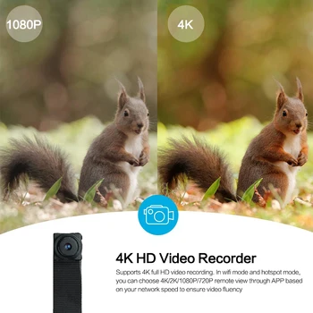 HD 4K 1080P Mini Wifi Camcorde Prenosné P2P Diaľkové Ovládanie, Bezdrôtové Kamery Mikro Malé Detekcia Pohybu Šport DV Podporu Skryté