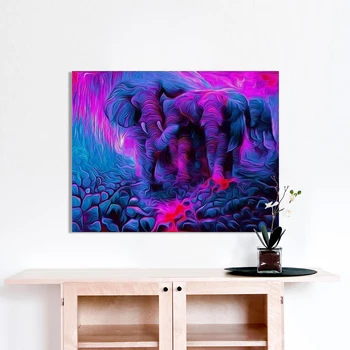 HDARTISAN Wall Art Plátno Tlačiť Maľby Zvierat Obrázok Slona Pre Spálne, Obývacia Izba Domova Bez Rámu