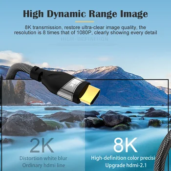 HDMI 2.1 48Gbps Ultra High Speed 8K 60Hz High Definition Multimedia Interface HDMI Kábel HDMI Pre UHD FHD 3D Xbox, PS3, PS4 TV