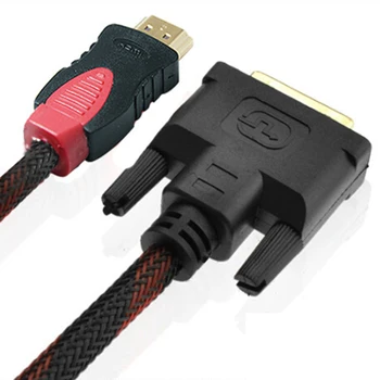 HDMI-DVI Kábel 1080P Pozlátené Mužov a 24+1 Pin Male Video Kábel pre HDTV DVD Projektor 1,5 m až 20 m HDMI-DVi Adaptér