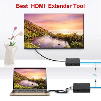 HDMI Extender Max-50m 1080P HD RJ45 HDMI Cat6 Odosielateľ a príjemca Podpory 1080i Pre PC/TV/Fotoaparát Č Signale strata Plug&Play