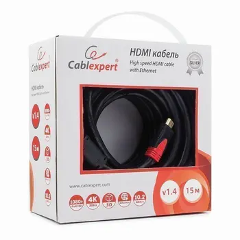 HDMI kábel 15m cablexpert, M-M, 2 filtre, pre digitálny zvukový prenos videa, cc-s-hdmi03-15m