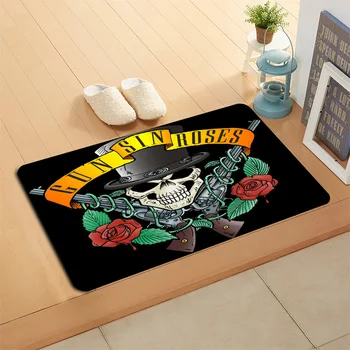 HEARMNY Guns N Roses Rohožky Poschodí/Vaňa/Kuchyňa/Pláži Mat Flanelové Hubky Textílie 3D Vytlačené Shaggy Vlastné Dekorácie Pre Spálne