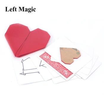 Hearting Spôsobom & Himitsu Magic Červené Srdce Skladacie Magické Triky, Komédia Ulici zblízka Magia Karty Magie Ilúzie Trik Rekvizity