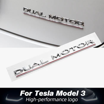 Heenvn Model3 Priestor X Nálepka Pre Tesla Model 3 Písmená Chvost List Label Auto Príslušenstvo Pre Tesla Model S Tromi Y Dual Logo