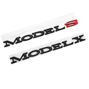 Heenvn Model3 Priestor X Nálepka Pre Tesla Model 3 Písmená Chvost List Label Auto Príslušenstvo Pre Tesla Model S Tromi Y Dual Logo