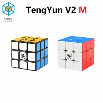HelloCube Dayan Tengyun V2 M 3x3x3 Magnetické magic cube tengyun V2M profesionálne magic cube dayan magnetické verzia rýchlosť puzzle