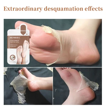 HEMEIEL Exfoliačný Nohy Kôra Maska Hydratačná Odstrániť Odumreté Mozole Crack Peeling na Nohy Maska Ponožky Pre Podpätky 1Pair=2ks