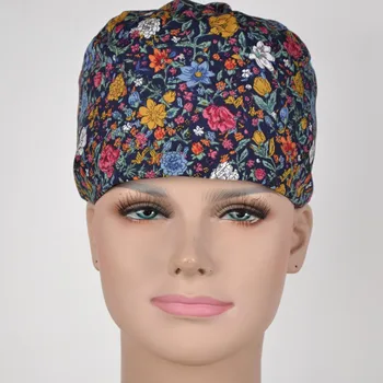 Hennar ženy, peeling, čiapky v modrej farbe s florals, čiapky v bavlna ,2 veľkostiach, peeling, čiapky s sweatband
