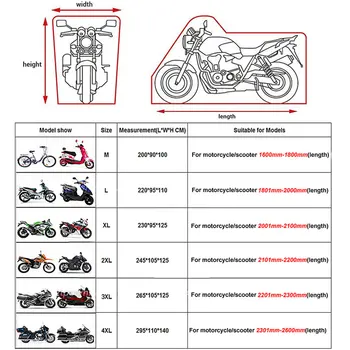 HEROBIKER Motocykel Kryt Vonkajší Uv Protector Skúter Kryt Bicykli Vodotesný, Prachotesný Moto Daždi Kryt Vnútorný Zámok-otvory Dizajn