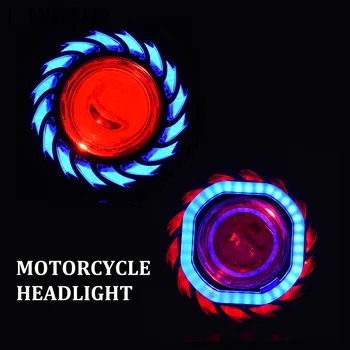 Hi/Lo Lúč Motocykel Reflektor LED Dual Halo Anjel Diabol Oko Moto Lampa Pre Yamaha MT 09 10 FZ 07 09 6 FAZER 6R XJ6 DIVERSION