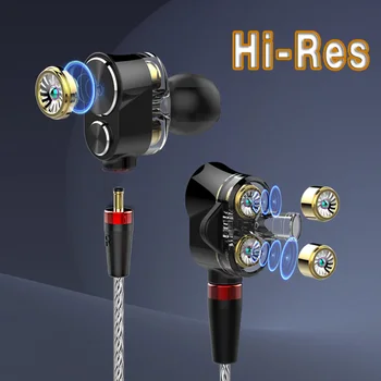 Hi-Res Slúchadlá In-line mikrofón Triple ovládač High-Resolation Sutdio monitor slúchadlá Odnímateľný Koaxiálny kábel slúchadlo 2020