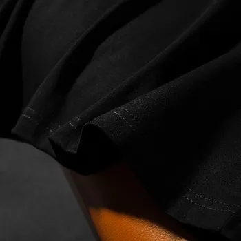 Hiawatha 2020 Letné Čierne Bavlnené Tričko Krátky Rukáv Fashion Hot Vŕtanie O-Krku Plus Veľkosť Tričká TX093