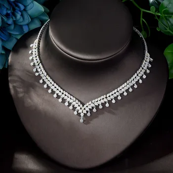 HIBRIDE Luxusné Shinning Pripraviť CZ Dubaj Šperky Sady 2020 Ženy, Svadobné Zirconia Geometrické Medi 4pcs Šperky Set bijoux N-1162