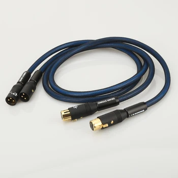 Hifi audio XLR Kábel prepojiť 5N OFC čistá meď, striebro pozlátené Hifi XLR Kábel OFC Čistá Audio Kábel