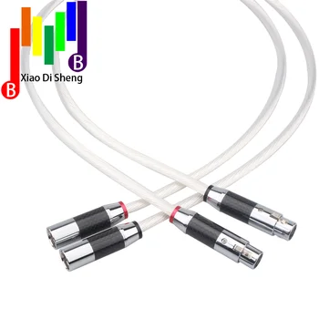 Hifi Pár XLR Kábel Čistý 7N OCC postriebrený Audio Kábel S Top Triedy Uhlíkových vlákien XLR Konektor Prepojenie Rovnováhu Kábel