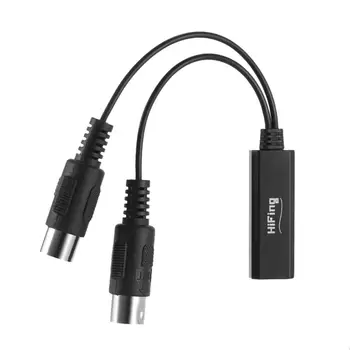 HiFing Bezdrôtová MIDI Adaptér Bluetooth 4.0, 5-pin DIN MIDI Adaptér