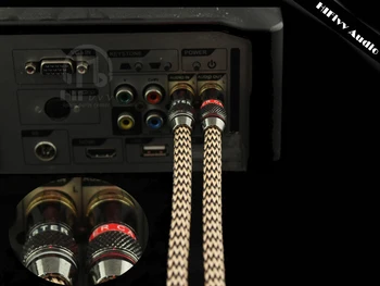 Hifivv audio hifi zosilňovač kábel RCA kábel Čistej medi plug amp kábel Veľkosť 0,5 m 1m 1,5 m 2m 3m
