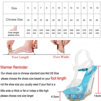 High-14 cm podpätky Sandále PVC Transparentné Stiletto Letné Sandále Klin Ženy Sandále Svadobné Dámy Sandále Strany Jednej Topánky
