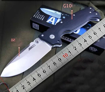 High-end produkt AD10 skladací nôž D2 čepeľ hliníka, ocele G10 rukoväť outdoor camping lov prežitie vrecku ovocie nôž výchovy k DEMOKRATICKÉMU občianstvu