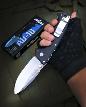 High-end produkt AD10 skladací nôž D2 čepeľ hliníka, ocele G10 rukoväť outdoor camping lov prežitie vrecku ovocie nôž výchovy k DEMOKRATICKÉMU občianstvu