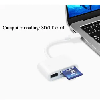 High-speed 5Gbps TYP-C, USB 3.1 Rozbočovač Na USB 2.0, SD/TF Karty, Čítačky AUX Kábel, Adaptér pre Macbook Pro Notebooky Príslušenstvo k Počítačom