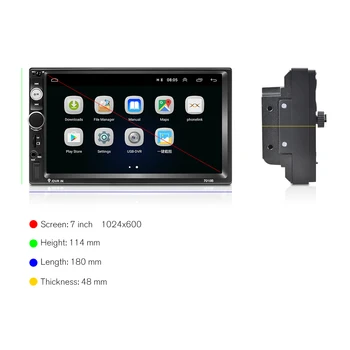 Hikity 2 Din autorádia Android 8.1 7010B GPS 7