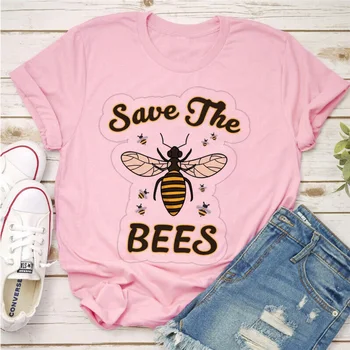 Hillbilly Bee Druh Žltá T-shirt Ženy Estetika Grafické Krátky Rukáv Bavlna Polyester, T Košele Žena Camisetas Verano 2020