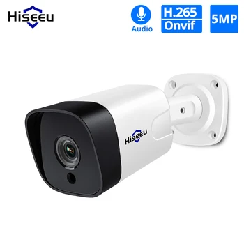 Hiseeu 5MP 2MP Dohľadu POE IP Kamera Audio H. 265 1080P Nepremokavé Vonkajšie Bezpečnostné CCTV Kamera, ONVIF pre POE NVR P2P